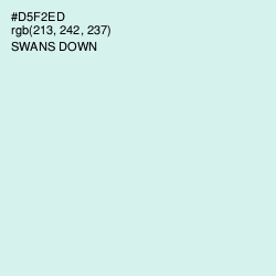 #D5F2ED - Swans Down Color Image