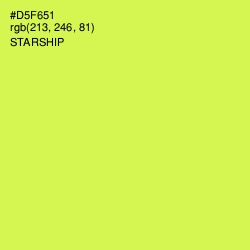 #D5F651 - Starship Color Image