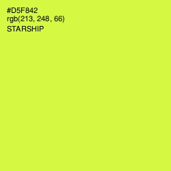 #D5F842 - Starship Color Image