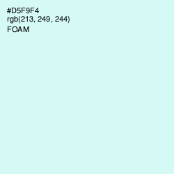 #D5F9F4 - Foam Color Image