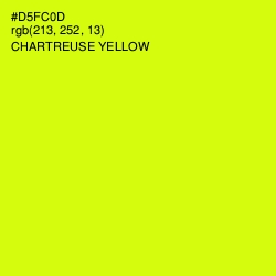 #D5FC0D - Chartreuse Yellow Color Image