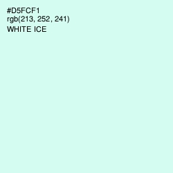 #D5FCF1 - White Ice Color Image