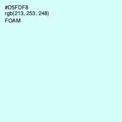 #D5FDF8 - Foam Color Image