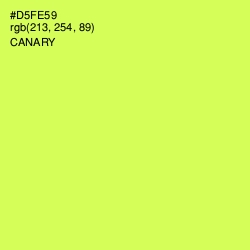 #D5FE59 - Canary Color Image