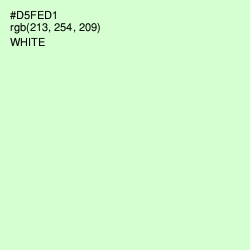 #D5FED1 - Snowy Mint Color Image