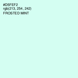 #D5FEF2 - Frosted Mint Color Image