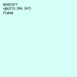 #D5FEF7 - Foam Color Image