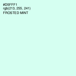 #D5FFF1 - Frosted Mint Color Image