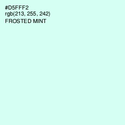 #D5FFF2 - Frosted Mint Color Image