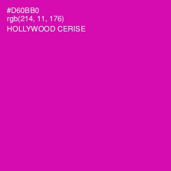 #D60BB0 - Hollywood Cerise Color Image