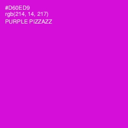 #D60ED9 - Purple Pizzazz Color Image