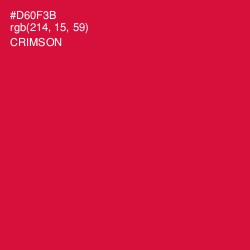 #D60F3B - Crimson Color Image