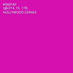 #D60FAF - Hollywood Cerise Color Image