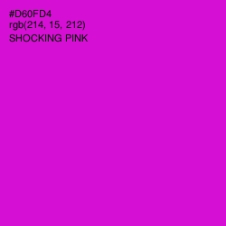 #D60FD4 - Shocking Pink Color Image