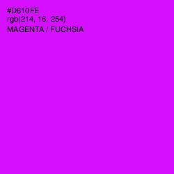 #D610FE - Magenta / Fuchsia Color Image