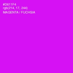 #D611F4 - Magenta / Fuchsia Color Image