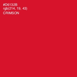 #D6132B - Crimson Color Image