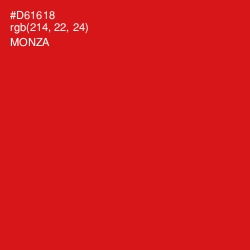 #D61618 - Monza Color Image