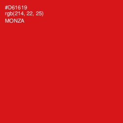 #D61619 - Monza Color Image