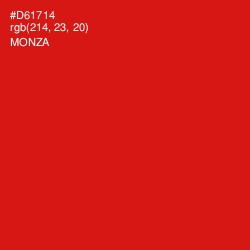 #D61714 - Monza Color Image