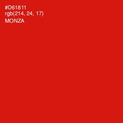 #D61811 - Monza Color Image