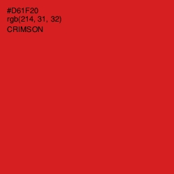 #D61F20 - Crimson Color Image