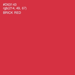 #D63143 - Brick Red Color Image