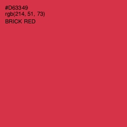 #D63349 - Brick Red Color Image