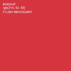 #D6343F - Flush Mahogany Color Image