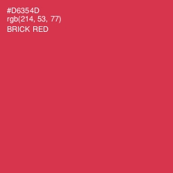 #D6354D - Brick Red Color Image