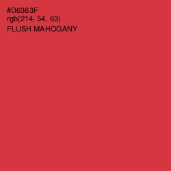 #D6363F - Flush Mahogany Color Image