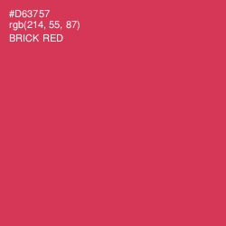 #D63757 - Brick Red Color Image