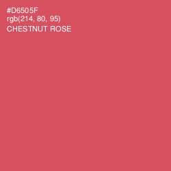 #D6505F - Chestnut Rose Color Image