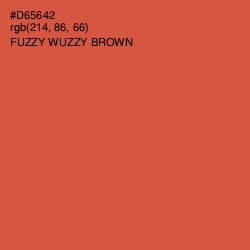 #D65642 - Fuzzy Wuzzy Brown Color Image