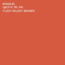 #D65A40 - Fuzzy Wuzzy Brown Color Image