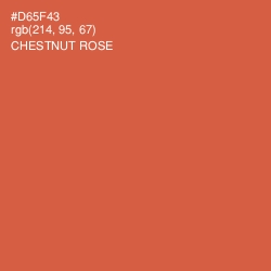 #D65F43 - Chestnut Rose Color Image