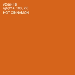 #D6641B - Hot Cinnamon Color Image