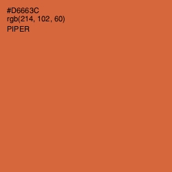 #D6663C - Piper Color Image