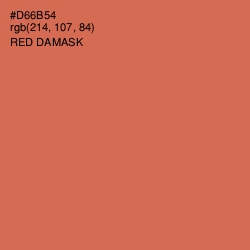 #D66B54 - Red Damask Color Image