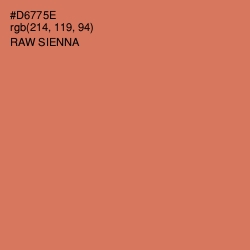 #D6775E - Raw Sienna Color Image