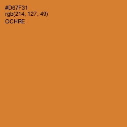 #D67F31 - Ochre Color Image