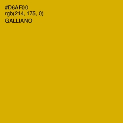 #D6AF00 - Galliano Color Image