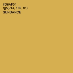 #D6AF51 - Sundance Color Image