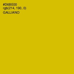 #D6BE00 - Galliano Color Image
