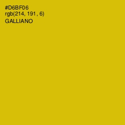 #D6BF06 - Galliano Color Image