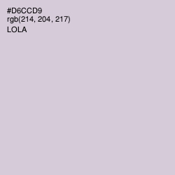 #D6CCD9 - Lola Color Image