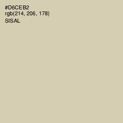 #D6CEB2 - Sisal Color Image