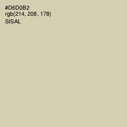 #D6D0B2 - Sisal Color Image
