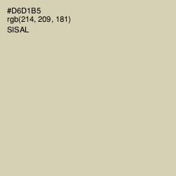 #D6D1B5 - Sisal Color Image
