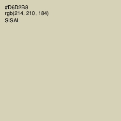 #D6D2B8 - Sisal Color Image